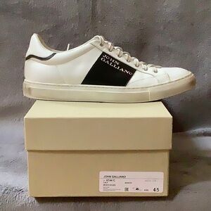 John Galliano logo leather mens sneakers size 12